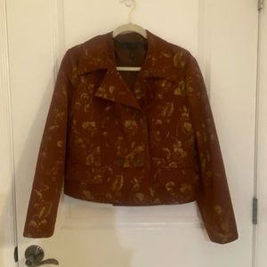 Gold print light jacket